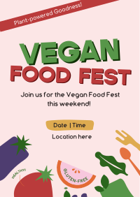 Blocky Vegan Food Fest Poster