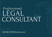 Professional Legal Consultant Postcard Design