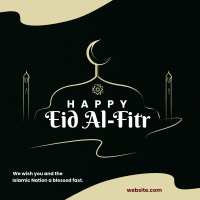 Eid Al-Fitr Strokes Instagram Post Design