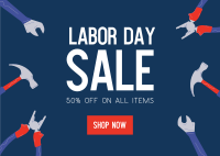 Labor Day Sale Postcard