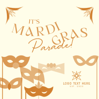 Mardi Gras Masks Instagram Post Design