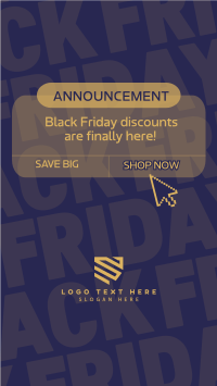 Generic Black Friday Instagram Reel Image Preview