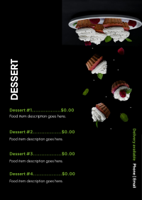 Dessert Menu Design