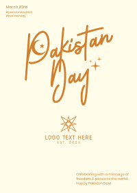 Pakistan Day Moon Poster Design