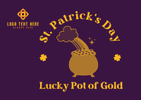 Lucky Pot of Gold Postcard