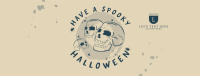 Halloween Skulls Greeting Facebook Cover
