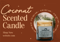 Coconut Scented Candle Postcard