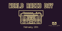 Radio 8 Bit Twitter Post Design