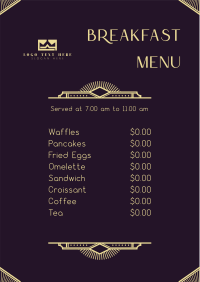 Fancy Breakfast Menu Menu Image Preview