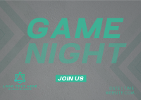 Game Night Postcard