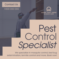 Minimal & Simple Pest Control Linkedin Post Design