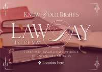 Law Day Greeting Postcard