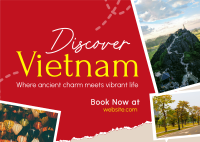 Vietnam Travel Tour Scrapbook Postcard