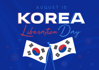 Korea Liberation Day Postcard Design