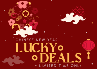 Cute Lucky Deals Postcard