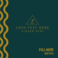 Golden Triangle Lettermark Business Card Image Preview