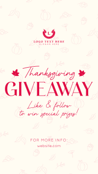 Thanksgiving Day Giveaway Facebook Story