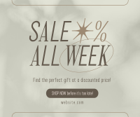 Minimalist Week Sale Facebook Post