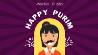 Girl Attending Purim Facebook Event Cover