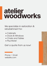 Atelier Woodworks Poster