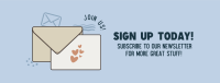 Newsletter Sign Up Facebook Cover Design