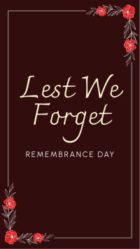 Remembrance Day Facebook Story