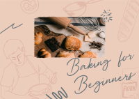 Beginner Baking Class Postcard