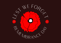 Lest We Forget Postcard Design