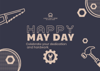 May Day Message Postcard