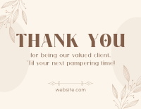 Chic Massage Thank You Card Image Preview