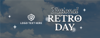 National Retro Day Clouds Facebook Cover