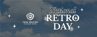 National Retro Day Clouds Facebook Cover Image Preview