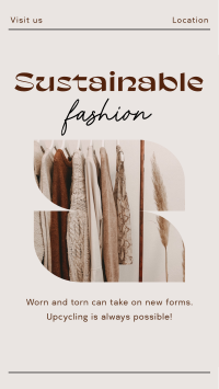 Elegant Minimalist Sustainable Fashion Facebook Story