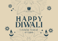 Happy Diwali Greeting Postcard