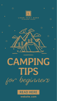 Camping Tips For Beginners Instagram Story