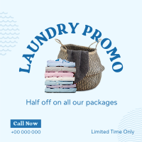 Laundry Delivery Promo Instagram Post Design