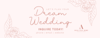 Minimal Floral Wedding Facebook Cover