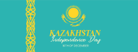 Ornamental Kazakhstan Day Facebook Cover Design