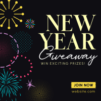 Circle Swirl New Year Giveaway Instagram Post Design