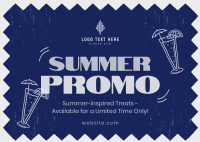 Cafe Summer Promo Postcard