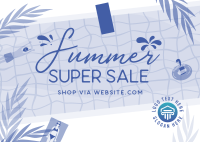 Summer Super Sale Postcard