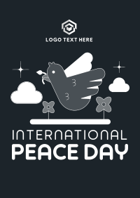 Retro Peace Day Poster Image Preview
