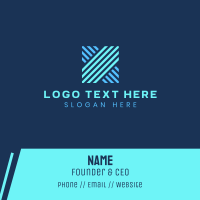 Geometric Letter X Business Card Image Preview