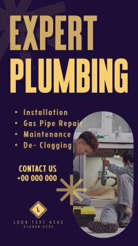 Expert Plumbing Instagram Reel Image Preview