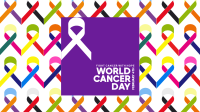 Cancer Day Ribbons Zoom Background