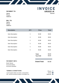 Corporate Cube Pattern  Invoice