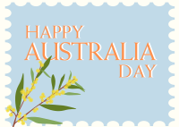 Golden Wattle Stamp Postcard