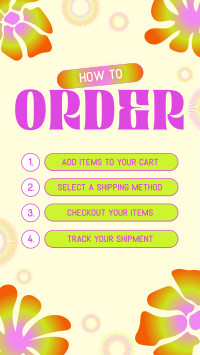 Funky Flowery Order Guide Instagram Story Design