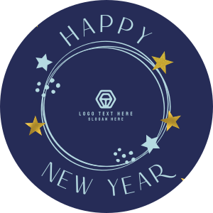 Starry New Year LinkedIn Profile Picture Image Preview