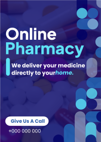 Minimalist Curves Online Pharmacy Flyer